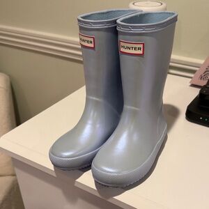 Hunter Kids Light Blue Rain Boots NWOT
